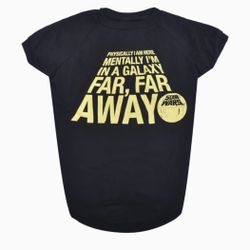 Star Wars for Pets "Mentally I'm In A Galaxy Far, Far, Away" Dog Tee | Black Dog T-Shirt | Soft Dog Shirt, Small | Cute Dog Clothing and Apparel, Cute
