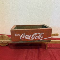 Vintage Coca-Cola wood decorative Wheelbarrow - collectors - Simi Valley