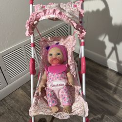 Bitty baby stroller and luvabella doll 