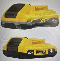 DeWalt 20V 2 Pack Lithium Ion 2ah And 4ah Batteries DCB224-2