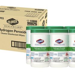 (Pack of 6) Clorox Healthcare Hydrogen Peroxide Cleaner Disinfectant Wipes, 95 Count Canister 