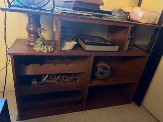 Wood Wine Rack Storage Shelf