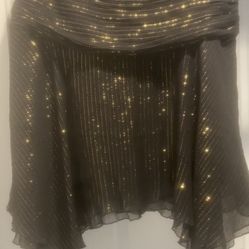 Womens Express Black/Gold Skirt 