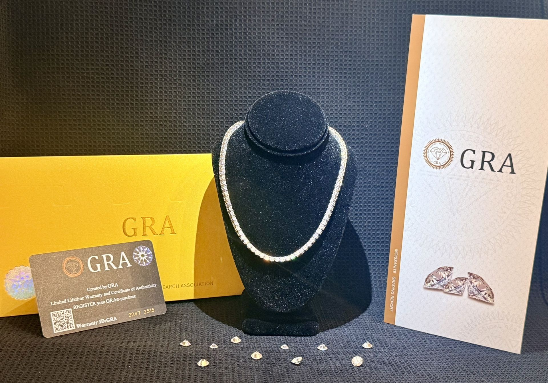 Stunning Moissanite Tennis Necklace 18" 3mm | 11 Carats Total | Color D, VVS1 Clarity | Passes Diamond Tester Includes GRA Certificate!