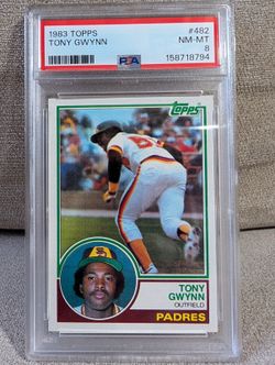 1983 Topps #482 Tony Gwynn RC ROOKIE SAN DIEGO PADRES HOF PSA 8 NM/MT