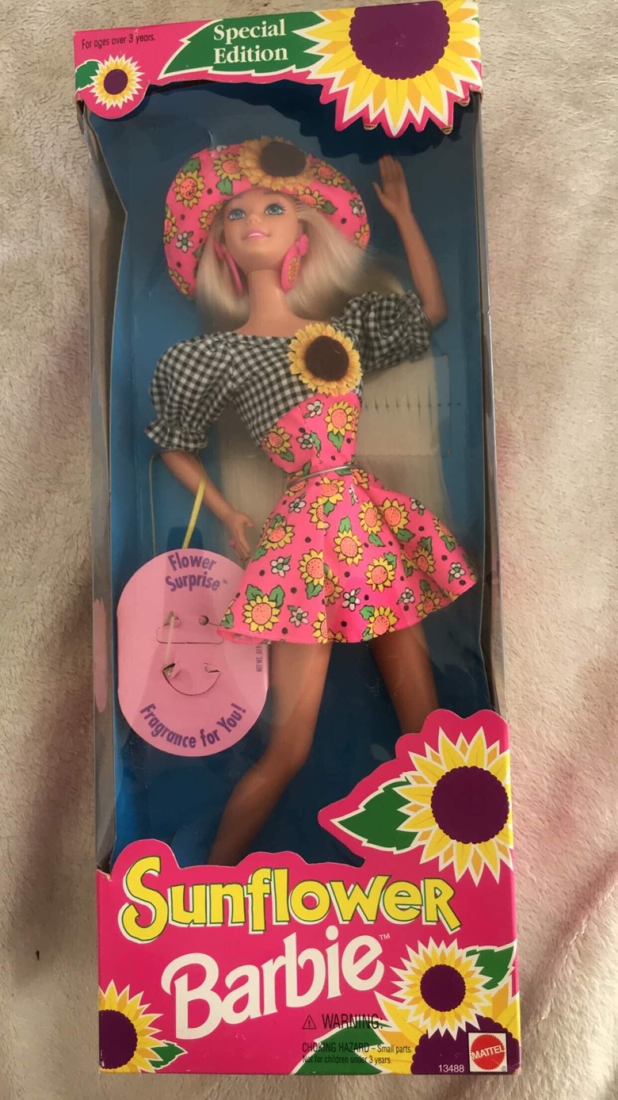 New sunflower barbie doll