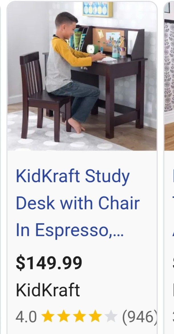 Kids Kraft Desk and Chair Set