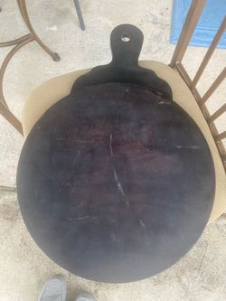 Black Wood Charcuterie Board With Marble Handle - Beautiful