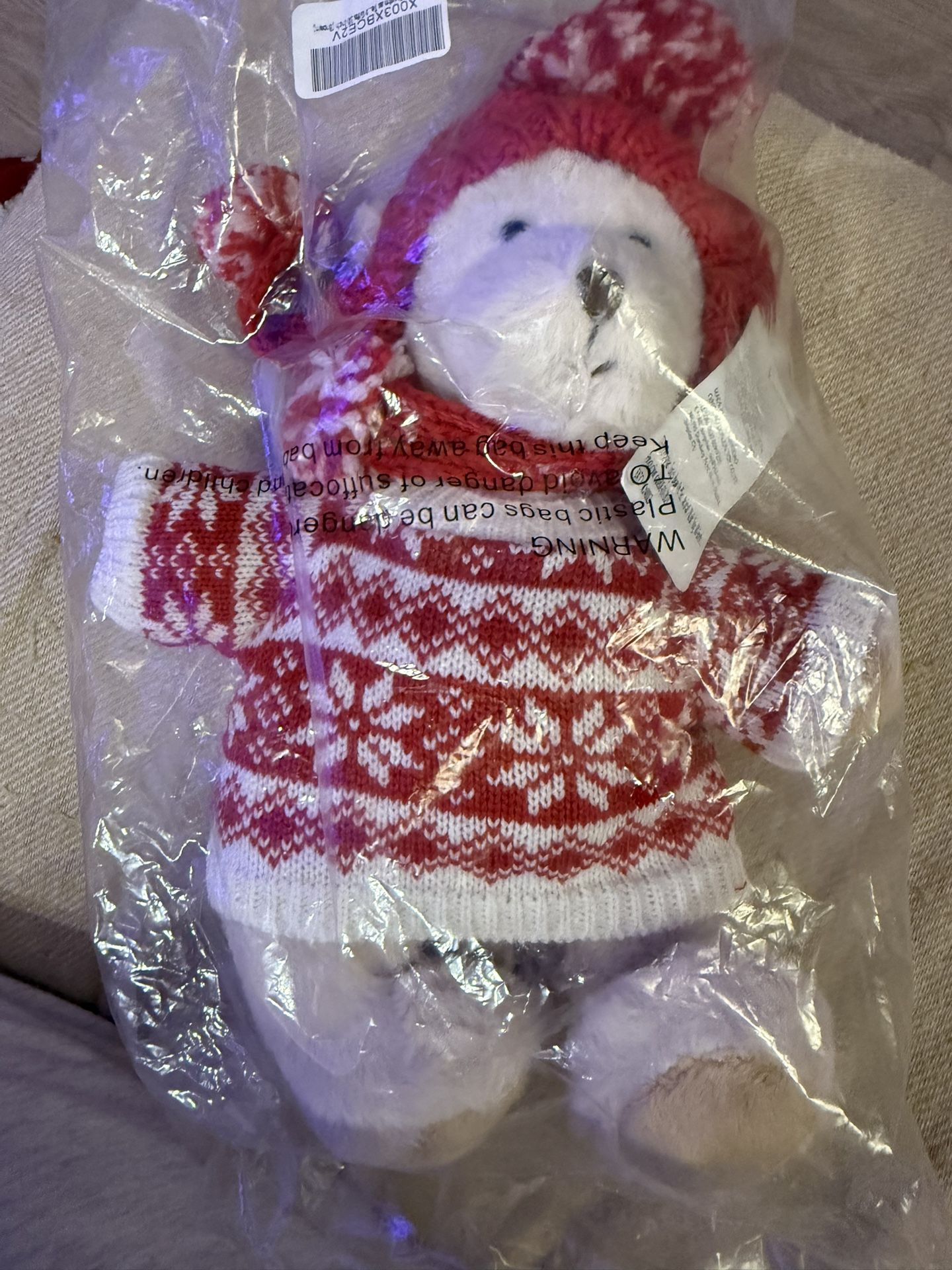 Brand New Christmas Teddy Bear 10 Inch – With Winter Outfit