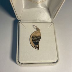 14k Solid Yellow Gold Mizpah .81 gram 