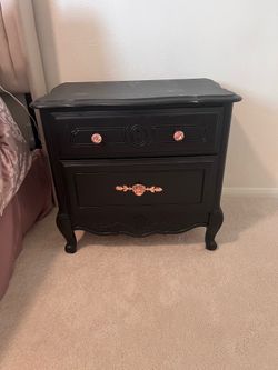 Solid wood nightstand