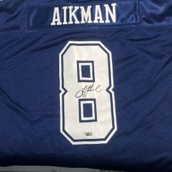 Men's Troy Aikman Navy Dallas Cowboys 1996 Authentic Jersey
