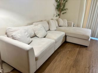 L Shaped Sofa/Couch - White