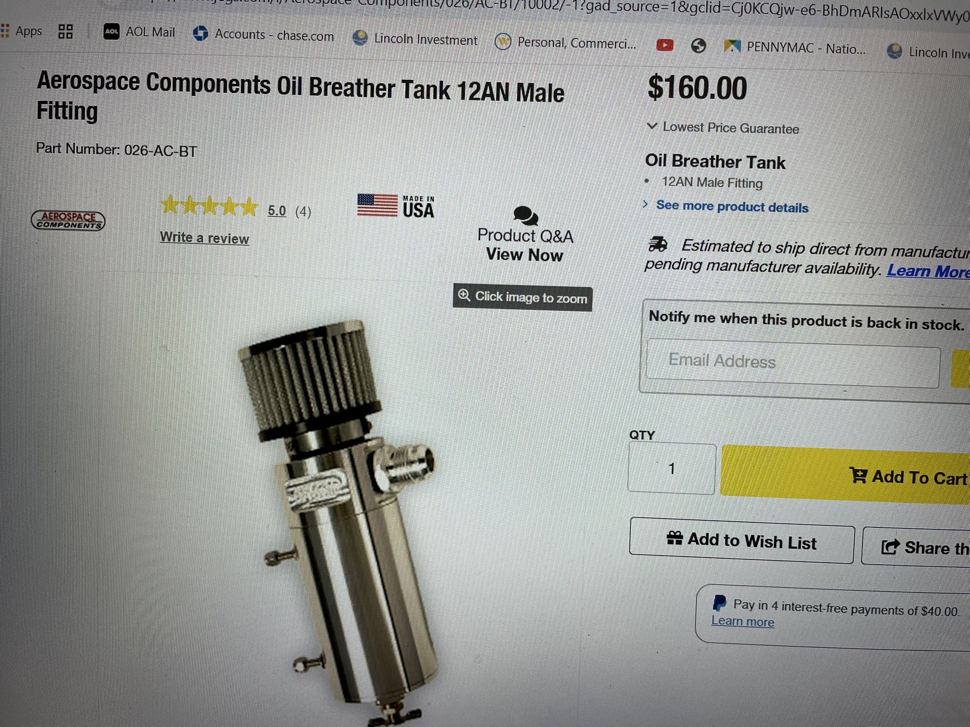 Aerospace Oil Canister