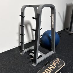PRECOR straight bar rack (curl bar included)