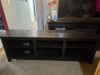 Nice media table and bookshelf