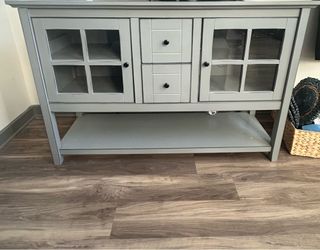 $170 OBO– Gray Farmhouse TV Stand / Console Table
