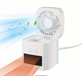 2-in-1 Portable Heater & Cooling Fan （white only）
