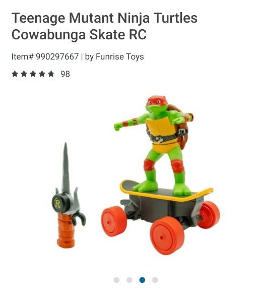 Teenage Mutant Ninja Turtles RC Skateboard .new In Box
