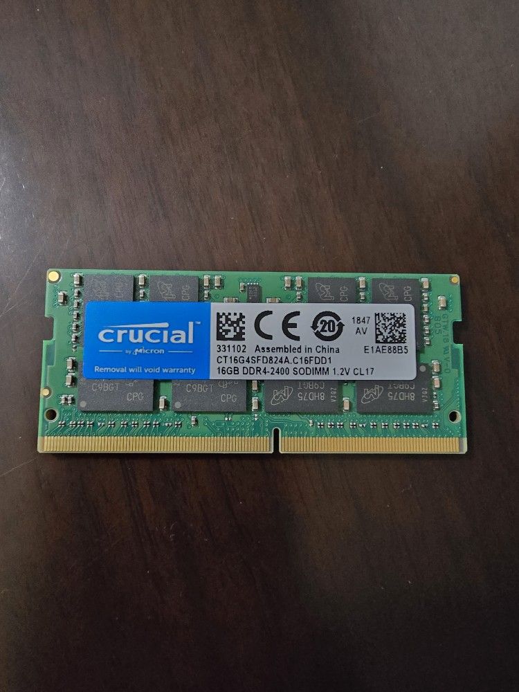 DDR4 x1 16GB SODIMM MEMORY/RAM 2400MHz