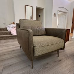 Sofa Chair Leather Olive