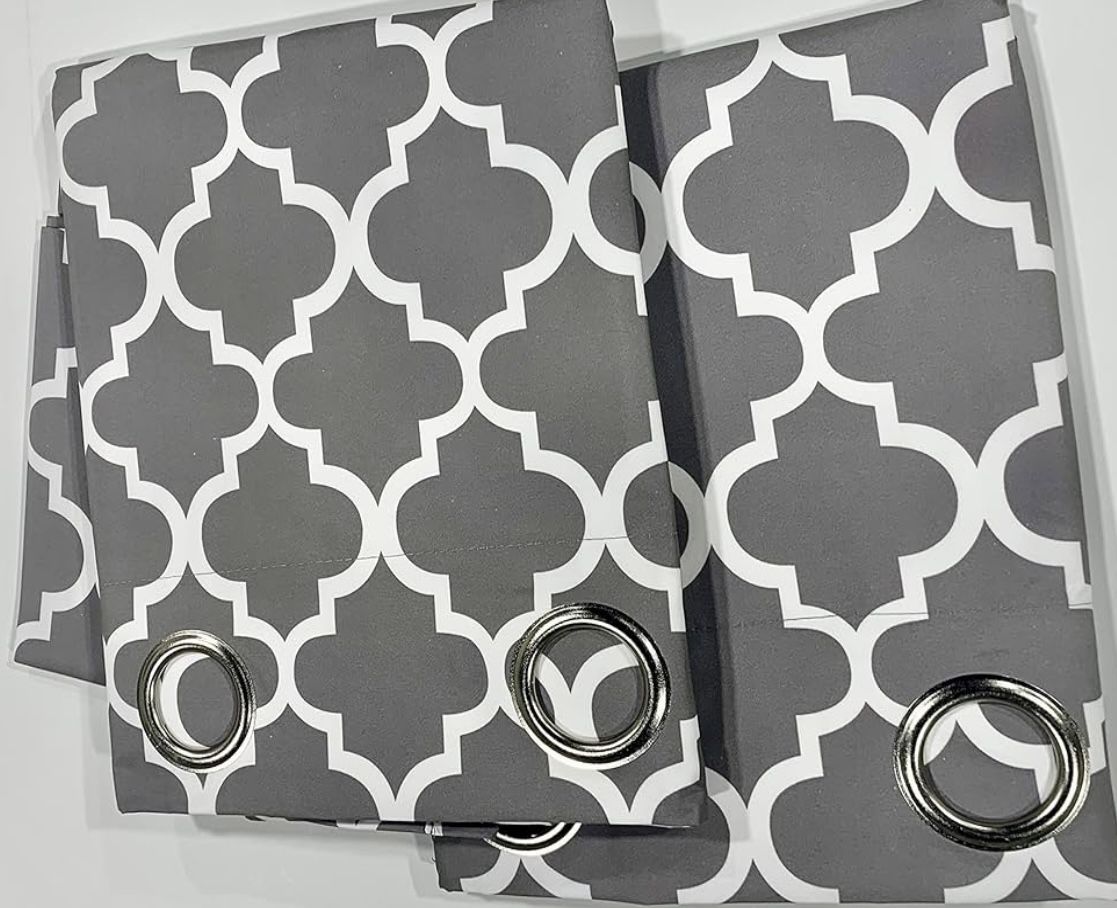 Royal Tradition Meridian Curtains Set of 2 – 52x84” Gray, Thermal Insulated Room Darkening