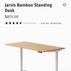 Jarvis Bamboo Standing Desk