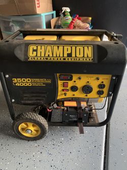Champion electric start generator