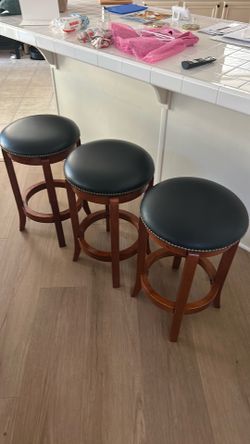 24” - 25” Counter Stools (Wood, Faux Leather)