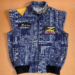 PICABO STREET Vintage Zah-buu Fleece Ski Vest 1995 to 1996 WORLD CUP OFFICIAL USA Blue LIMITED Edition Jacket Coat Parka Snowboard