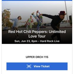 Red Hot Chili Peppers Tickets 