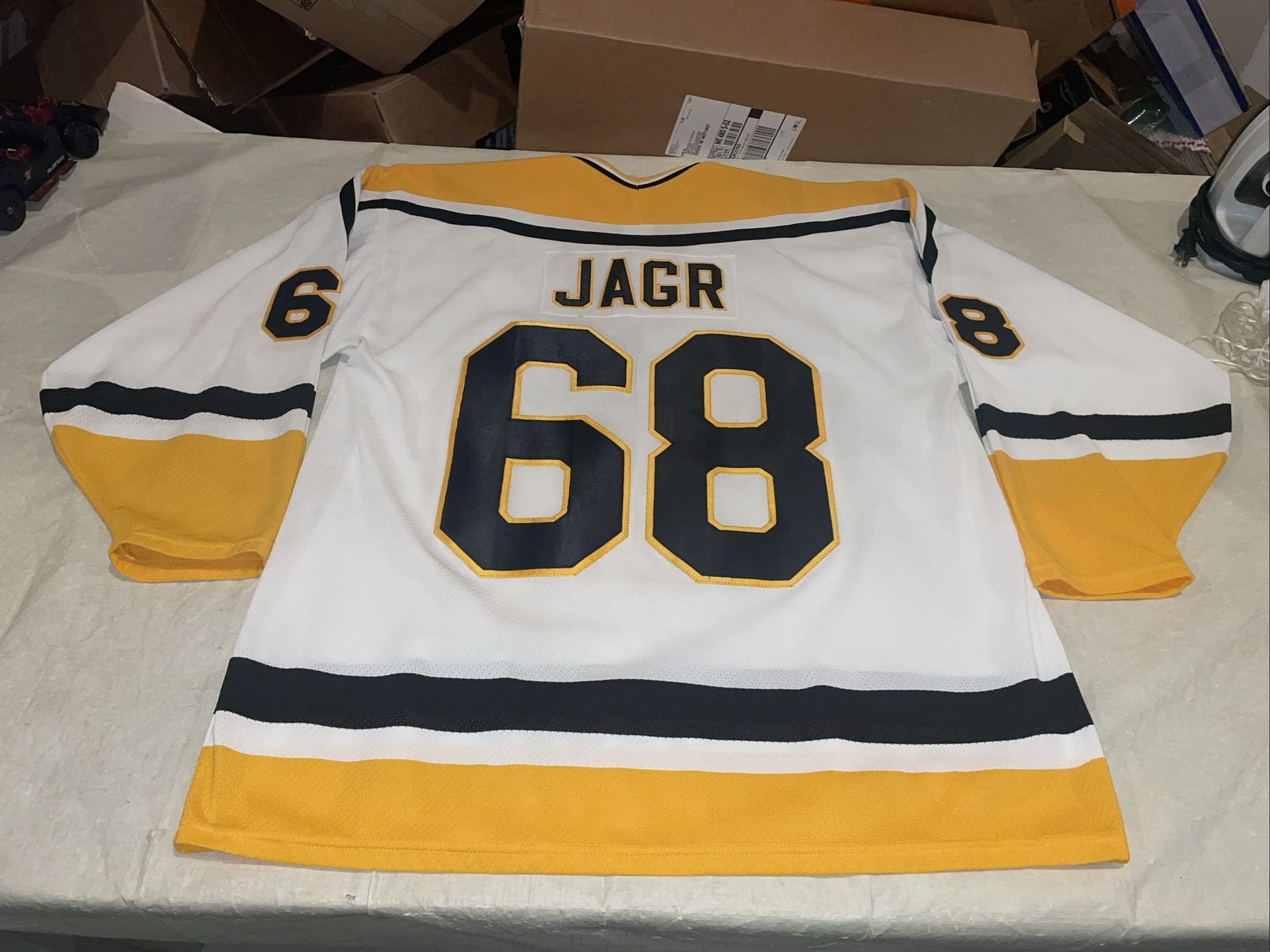 Jaromir Jagr Pittsburgh Penguins Ccm Jersey Black Sewn White