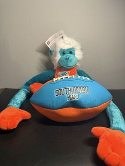 Miami Dolphins Stuffed Animal & Football 