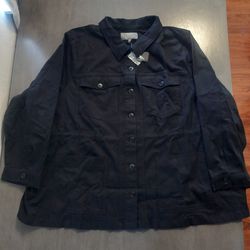 Torrid Twill Anorak Jacket Deep Black Size 6 6x 30 Nwt