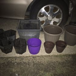 Nice large to small flower pots everything goes for $25 firm