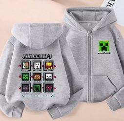 Minecraft Character Select Kids Zip-Up Hoodie 10-12