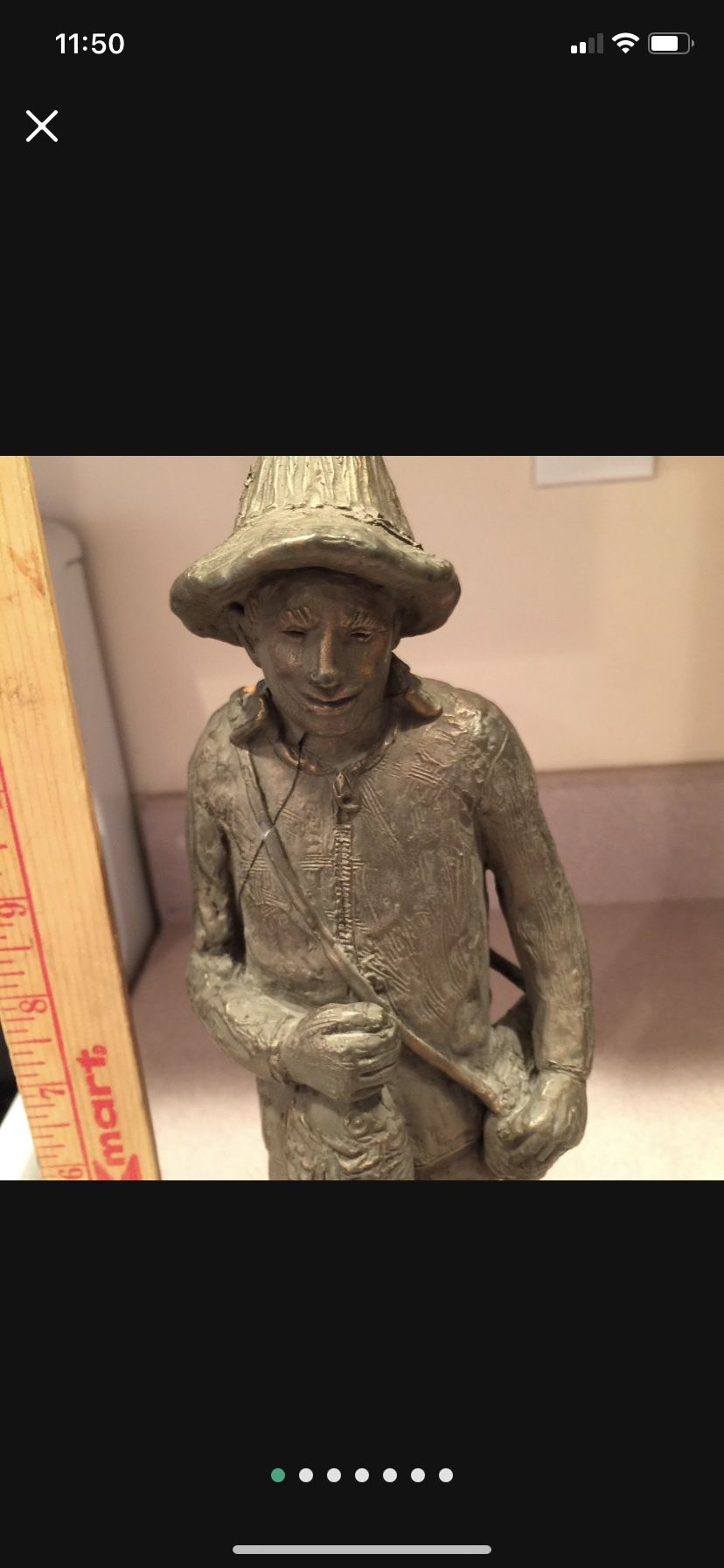 Nice 1982 Vintage Fisherman Sculpture Dan Day
