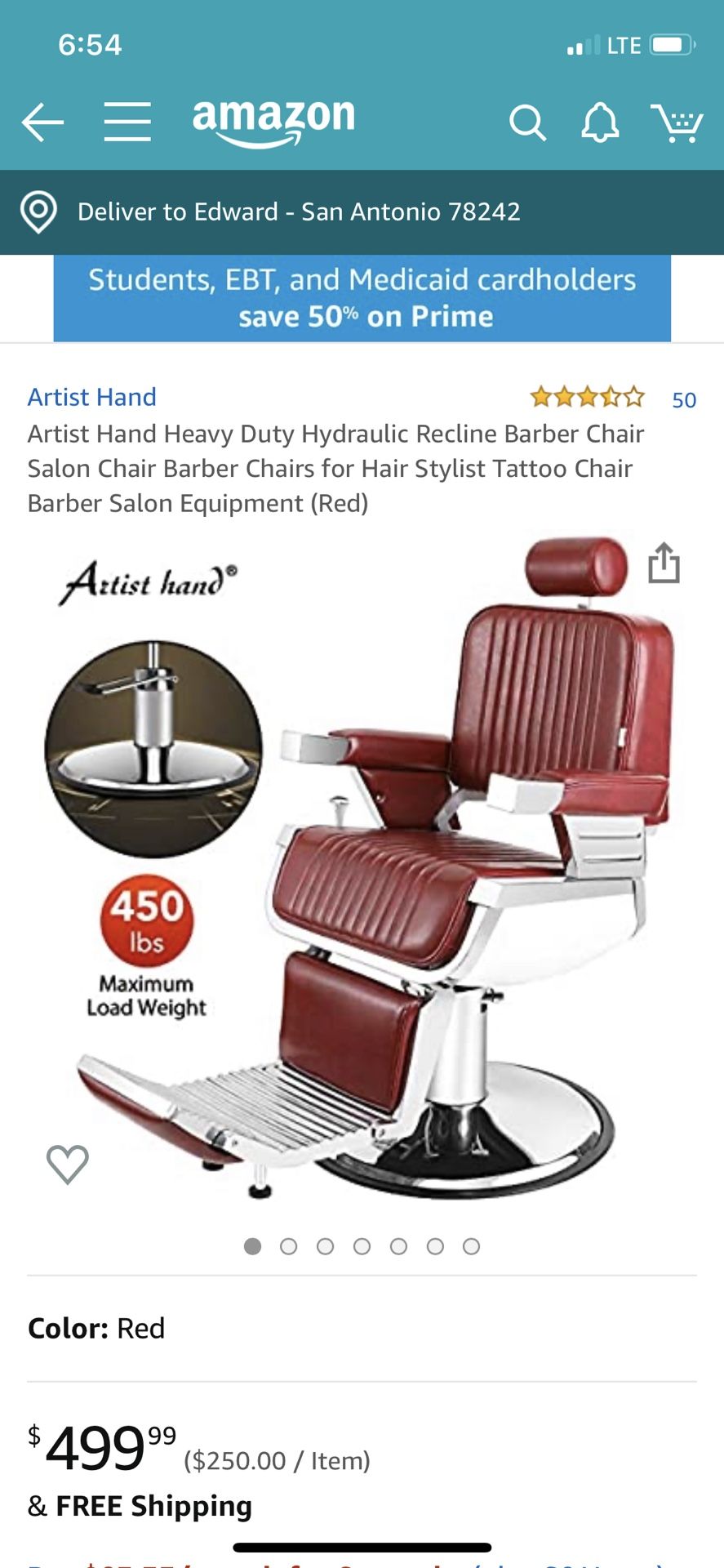 New Barber chair