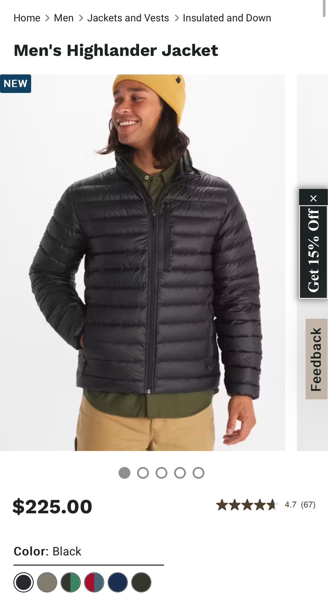 Marmot Highlander Mens PufferJacket