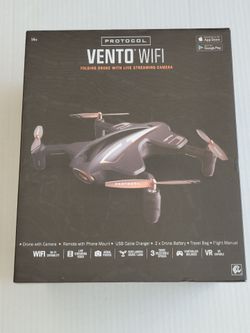 PROTOCOL Vento Wi-Fi folding drone with live streaming camera