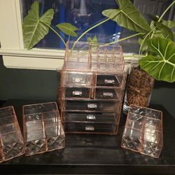 5 Piece Make Up Organizer Pink