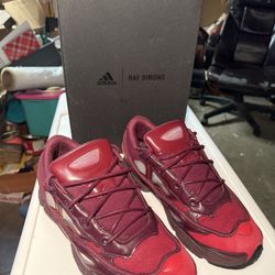 RAF SIMONS ozweego III three burgundy size 10 ADIDAS Extremely Rare!