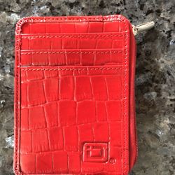 Red Identity Stronghold Mini Wallet- With Free Card Wallet  
