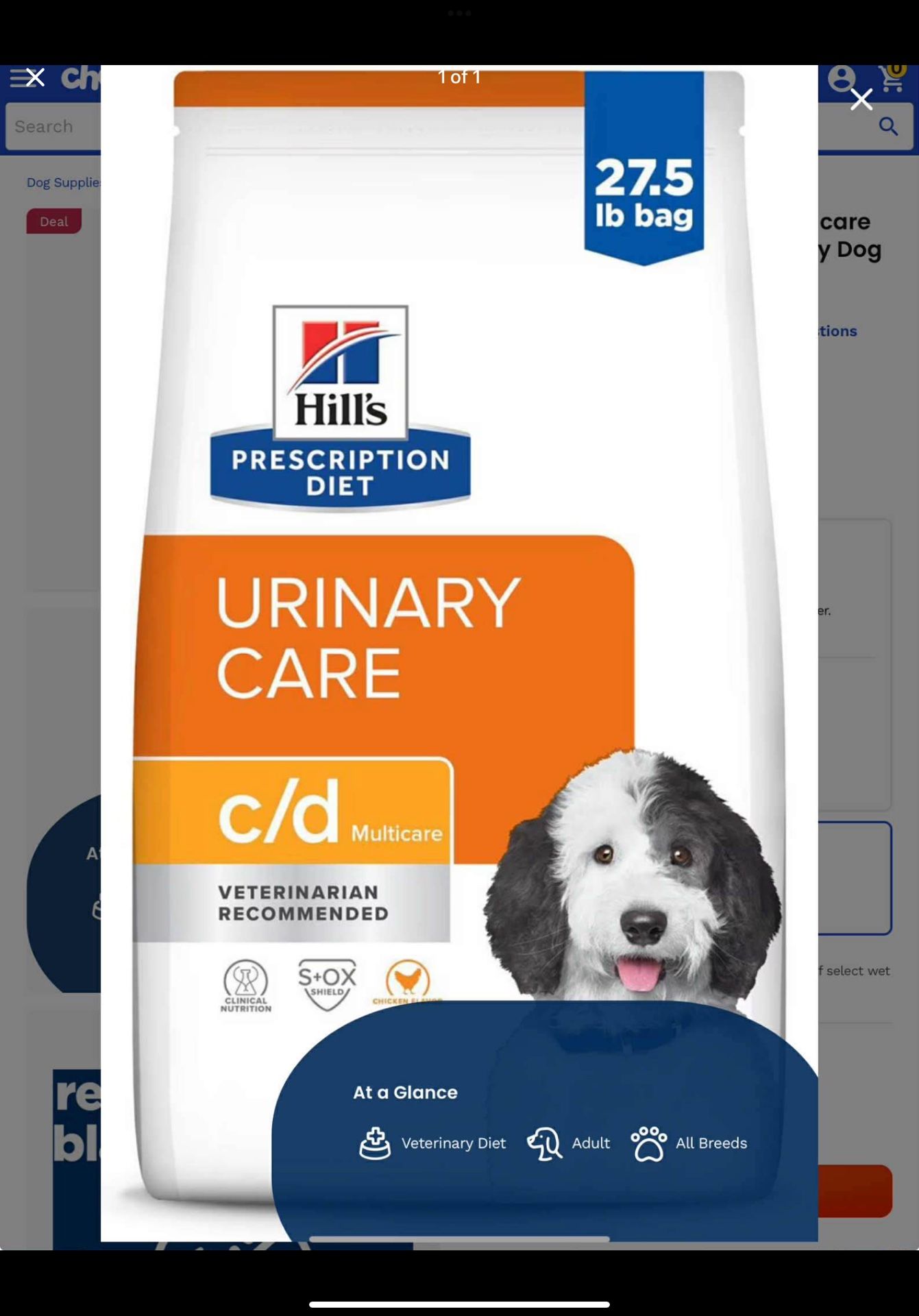 HILLS SCIENCE DIET URINARY C/D. 27.5lbs Unopened