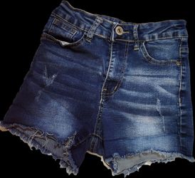 Girls Dark Denim Shorts