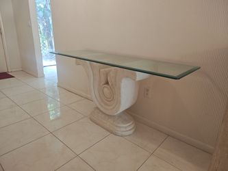 Glass top accent table