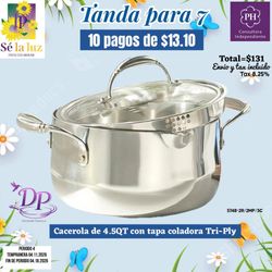 4.5qt princess house Tri ply