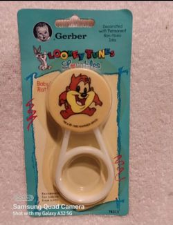 Vintage Looney tunes lovables Gerber taz baby rattle