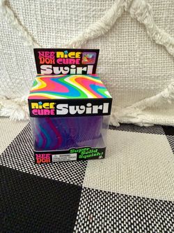 Authentic Needoh CUBE purple Swirl  Purple and different color swirls