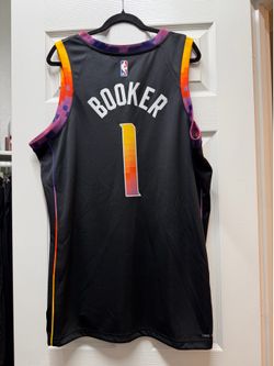 Jordan Devin Booker #1 Phoenix Suns Statement Edition Black Jersey Men's XL NBA